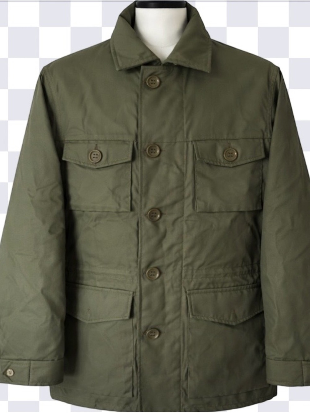 Jones Field Jacket Olive Green Utility Coat Medium Military Gorpcore NWT Safari